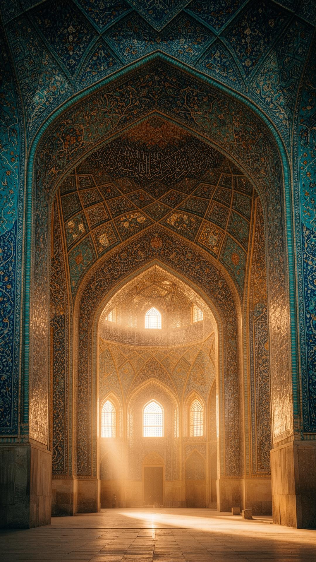Shah Mosque interior in Isfahan